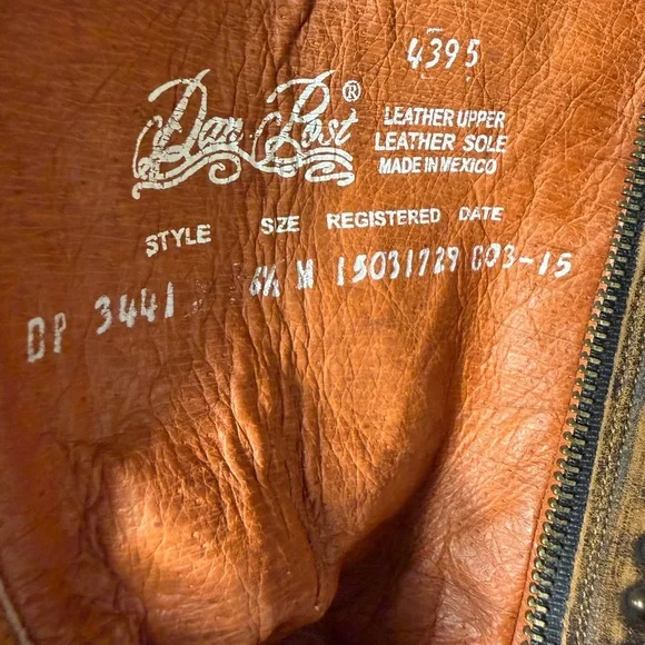 Dan Post DP3441 Distressed Leather Turquoise Heart Cowgirl Boots 6.5M – Western - Picture 2 of 8